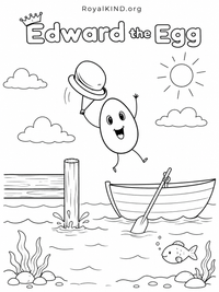 Free Original Coloring Page from Edward the Egg Inspiring Adventures!